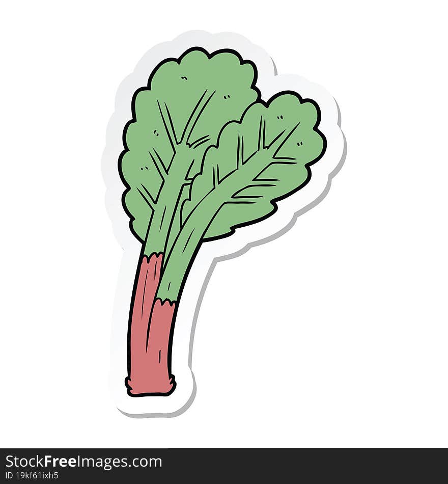 Sticker Of A Cartoon Rhubarb