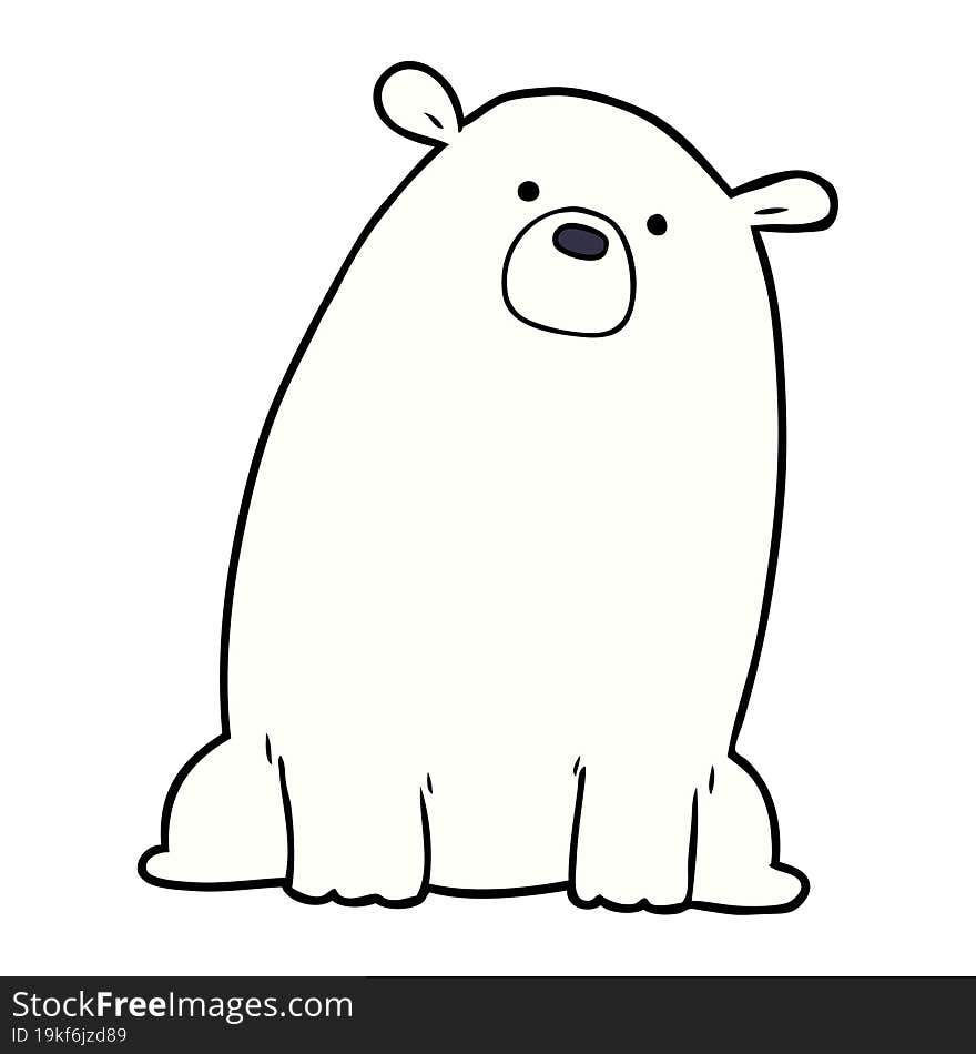 cartoon polar bear. cartoon polar bear