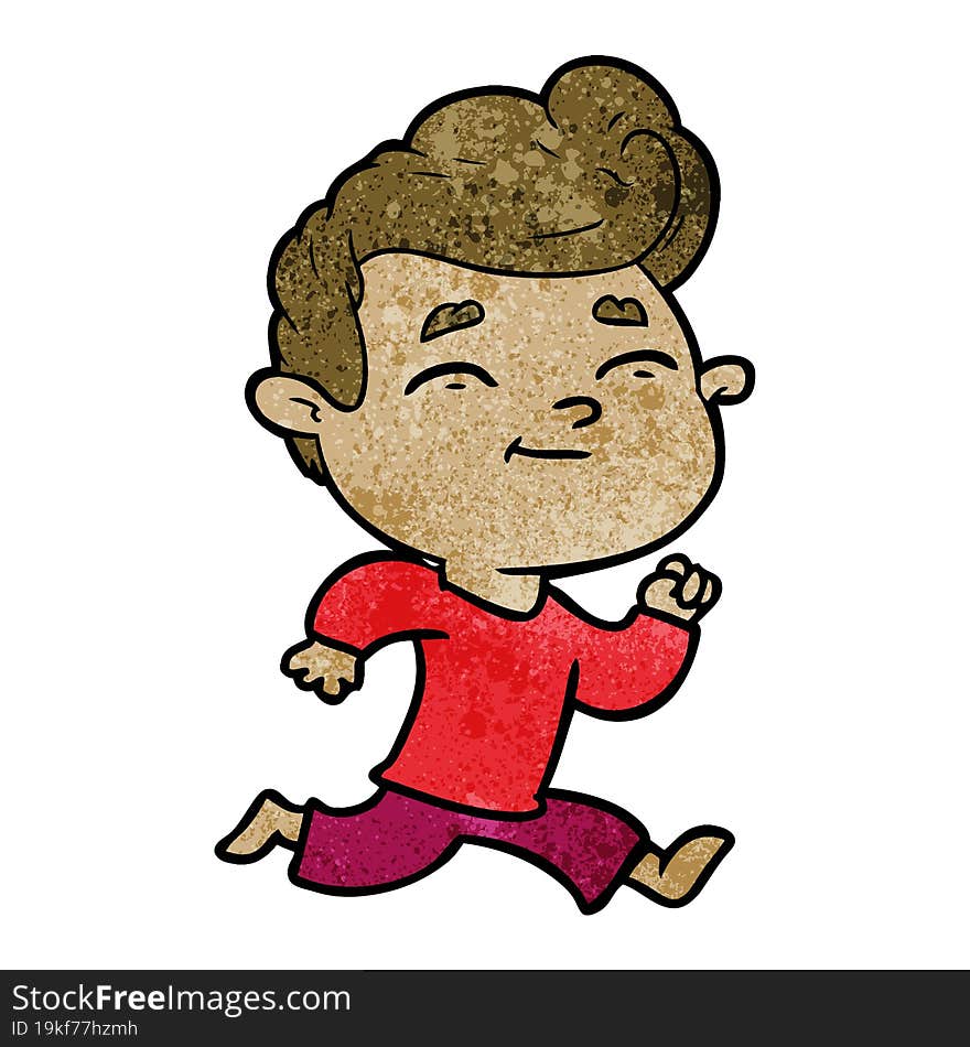 running cartoon man. running cartoon man