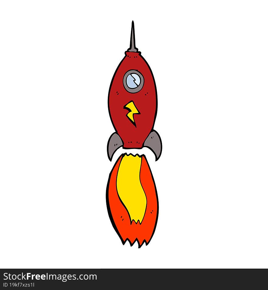 cartoon rocket