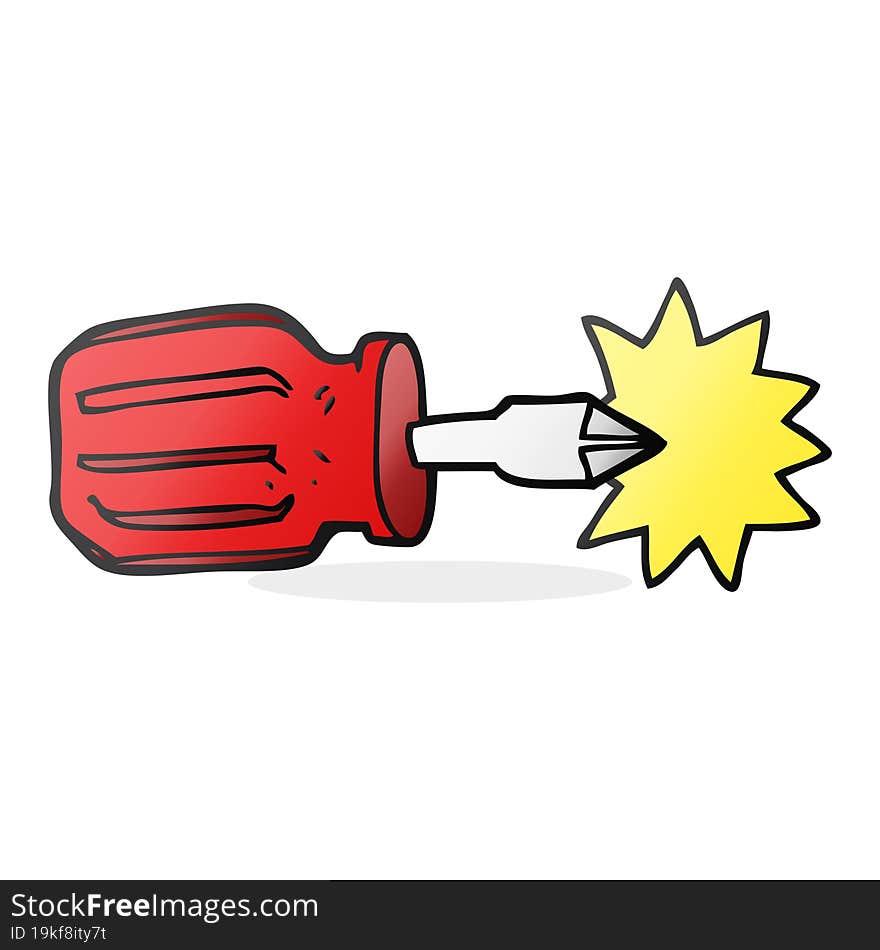 cartoon screwdriver