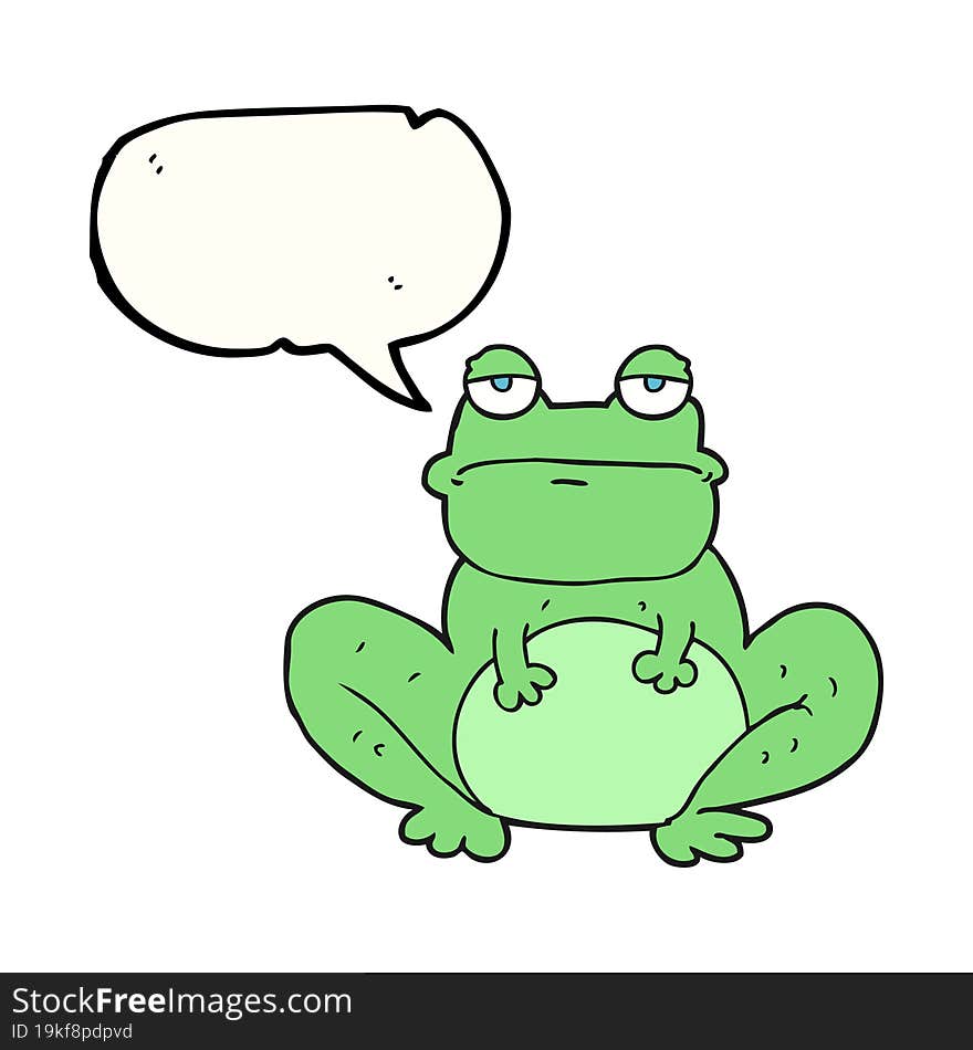 speech bubble cartoon frog