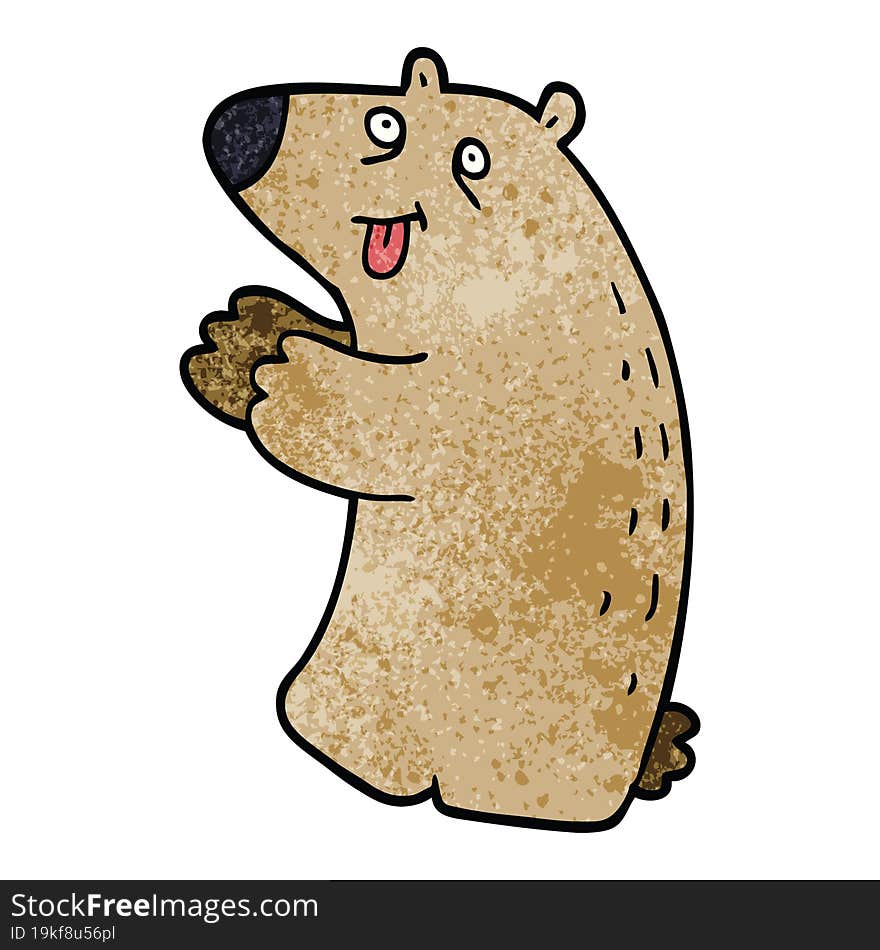 Cartoon Doodle Happy Bear