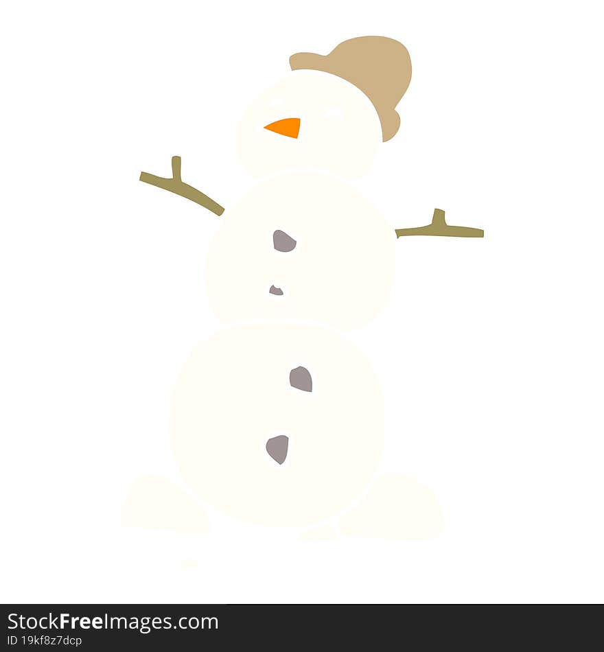 Cartoon Doodle Snowman