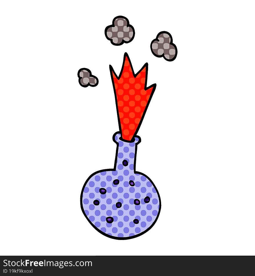 cartoon doodle chemical reaction