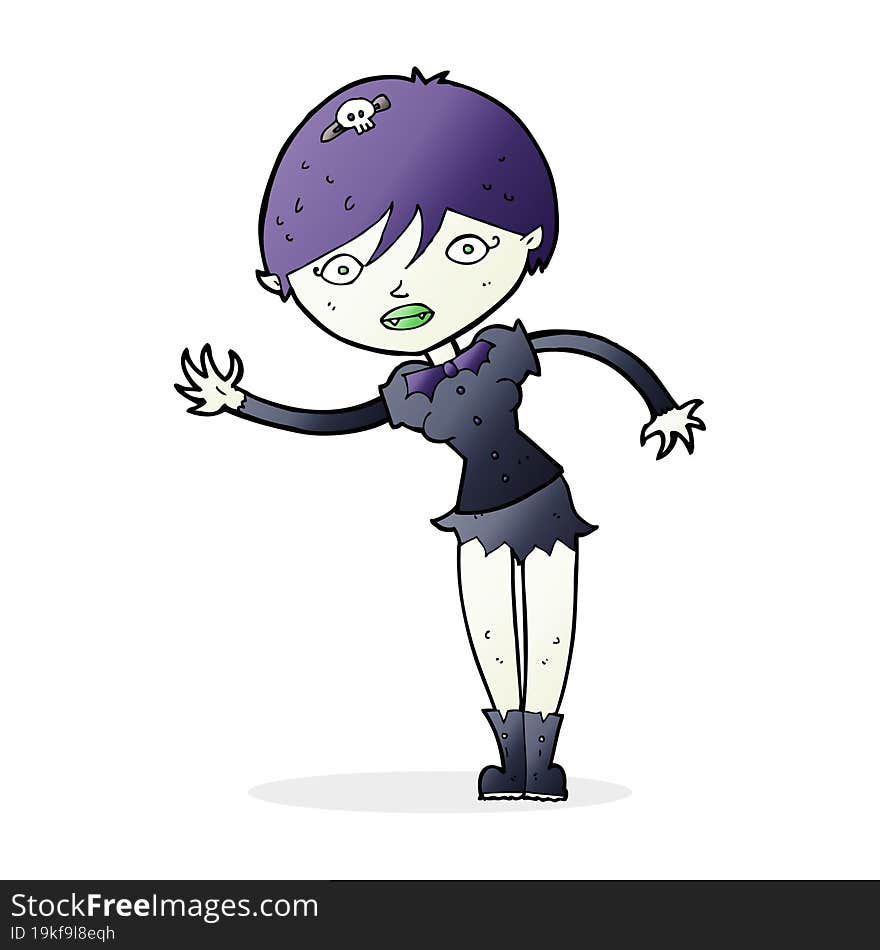 Cartoon Vampire Girl