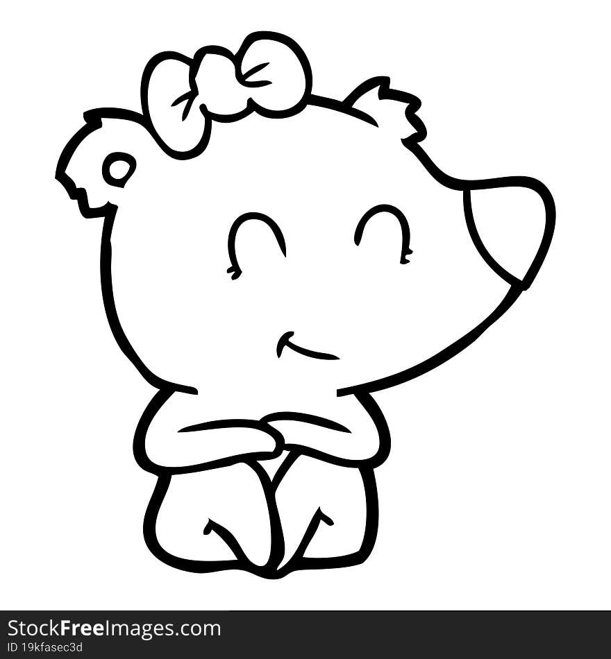 female bear cartoon. female bear cartoon