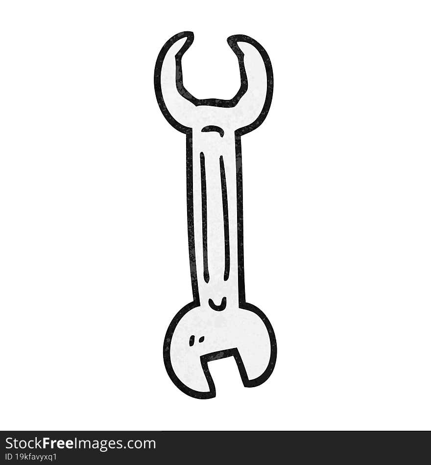 textured cartoon spanner