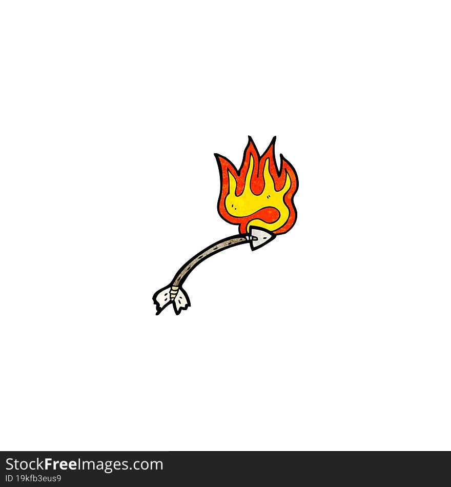 Cartoon Flaming Arrow