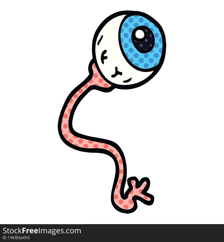 Gross Comic Book Style Cartoon Eyeball