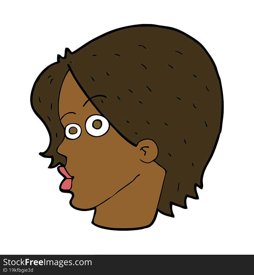 Cartoon Female Face