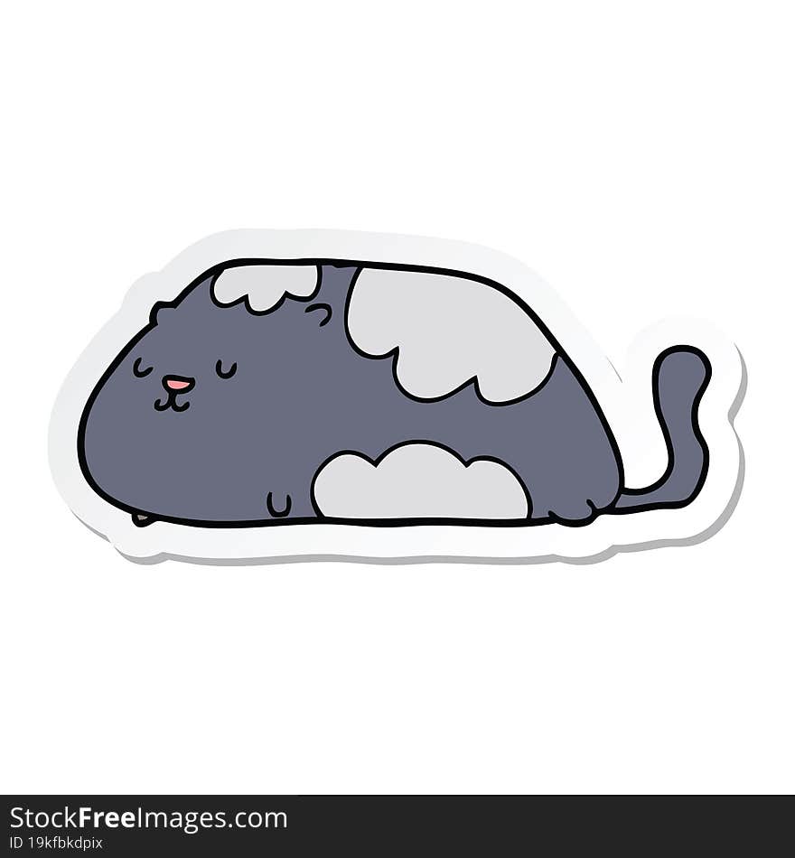 Sticker Of A Cartoon Cat