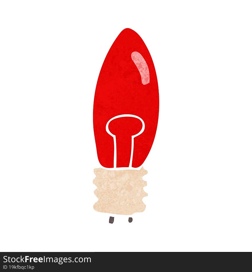 Cartoon Red Light Bulb