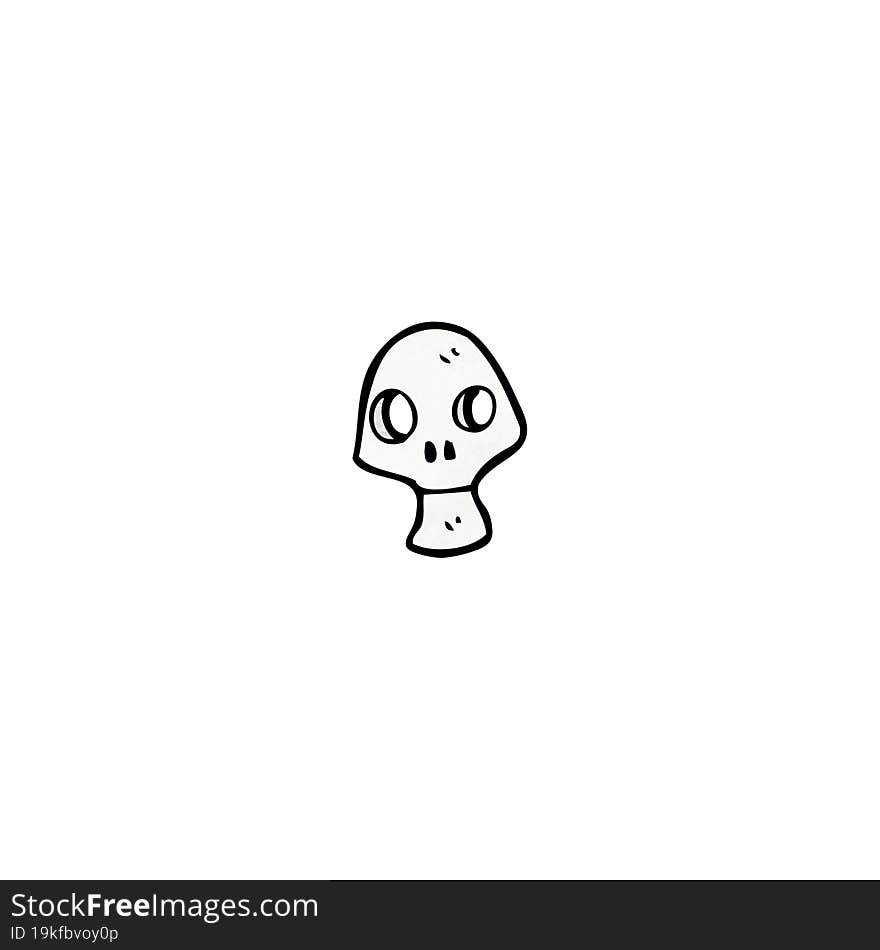 spooky skull symbol cartoon