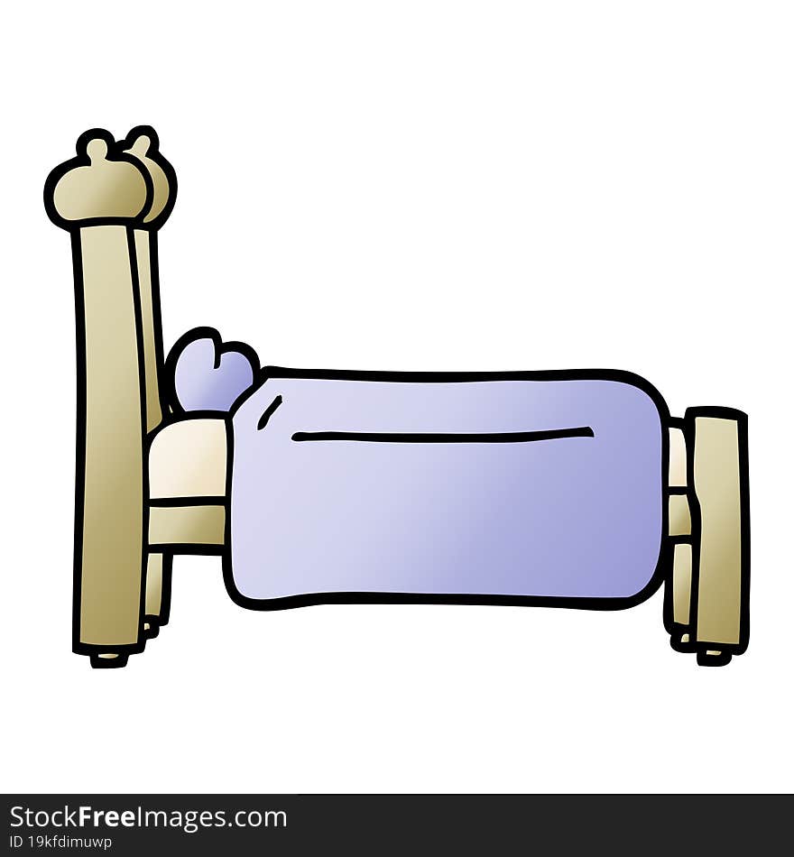 vector gradient illustration cartoon bed