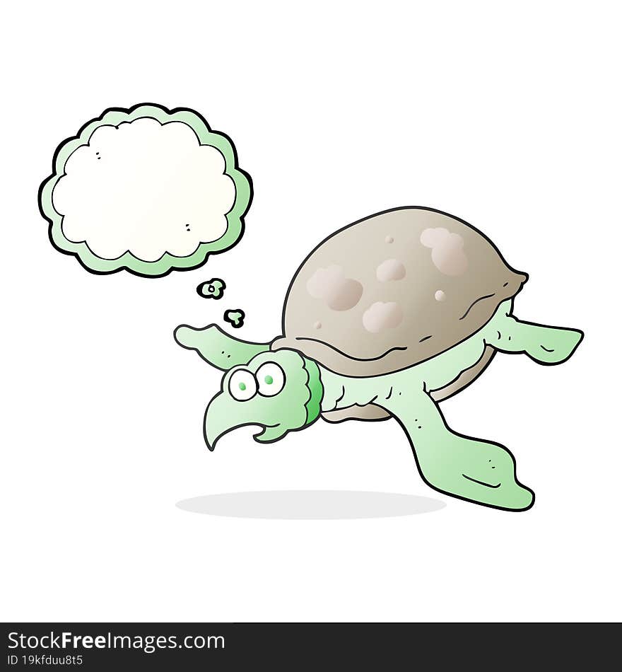 Thought Bubble Cartoon Turtle