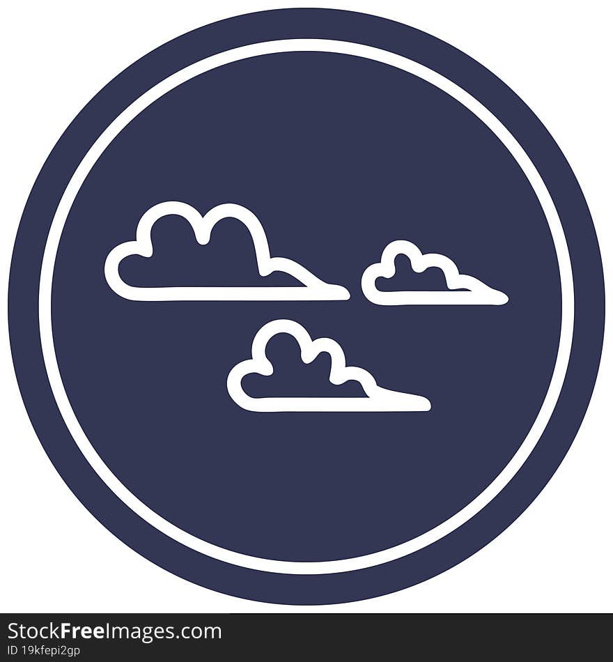 Weather Cloud Circular Icon