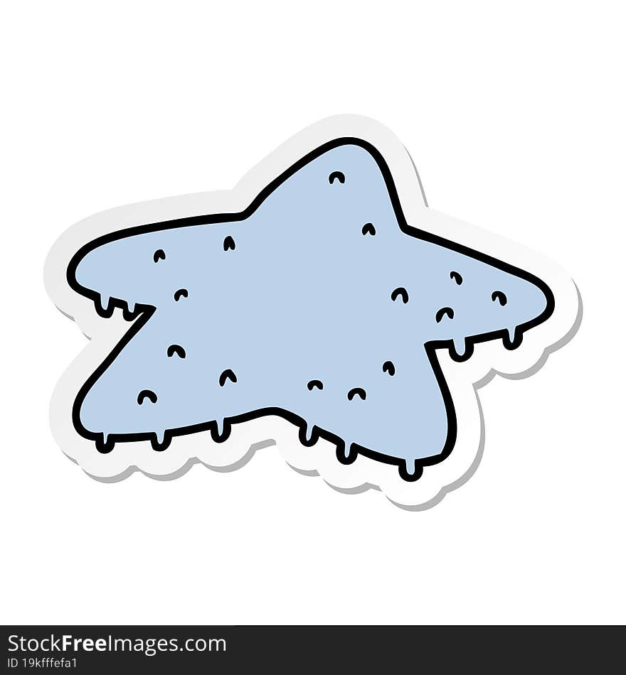 sticker cartoon doodle of a star fish