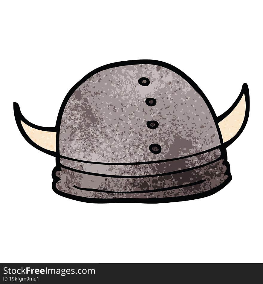 Cartoon Doodle Viking Helmet