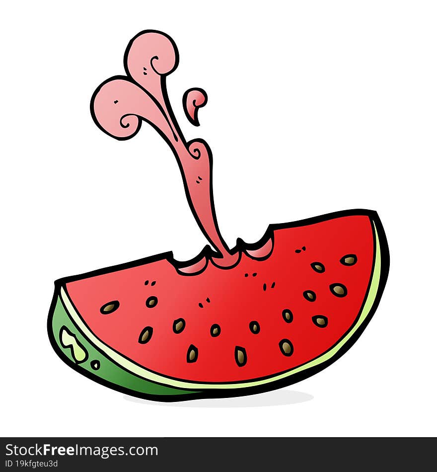 cartoon squirting watermelon