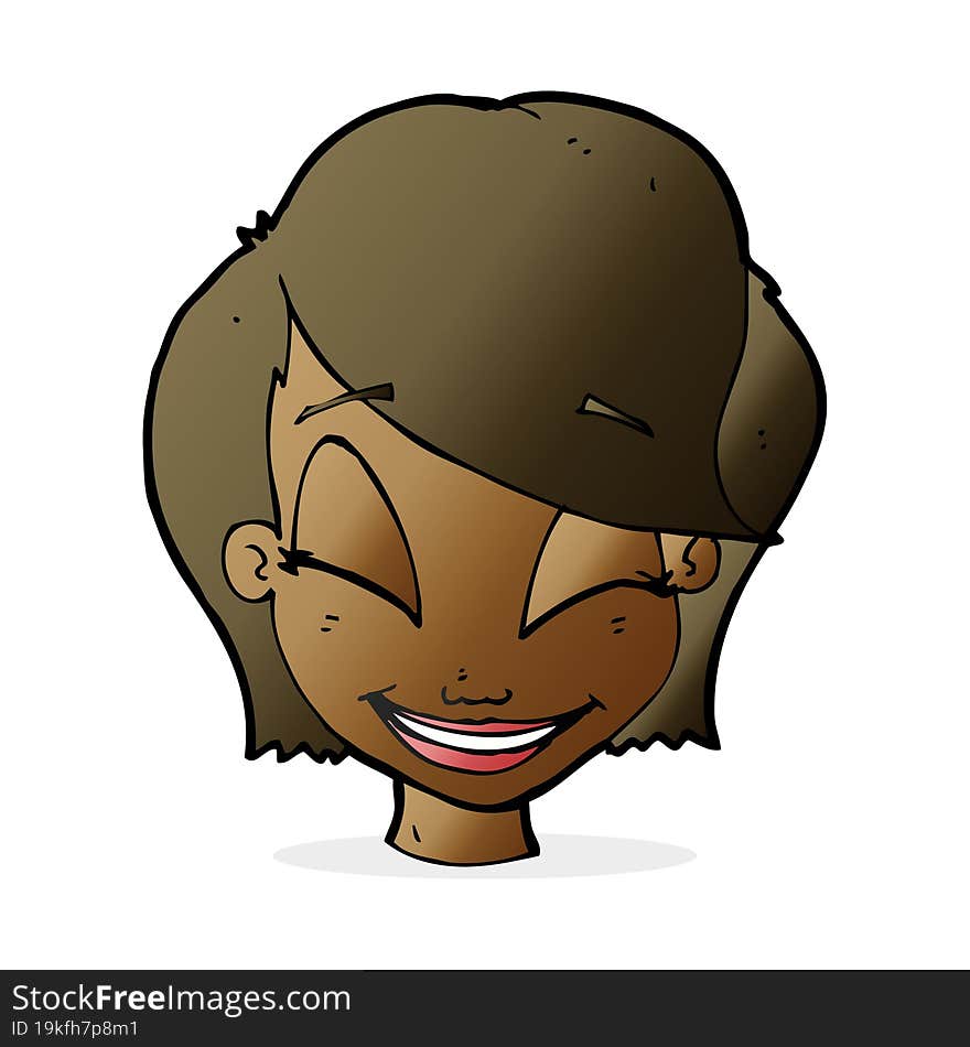 Cartoon Pretty Female Face