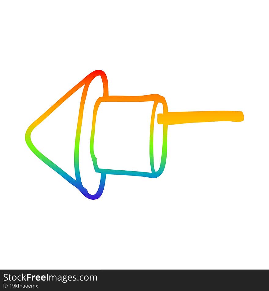 rainbow gradient line drawing cartoon firework