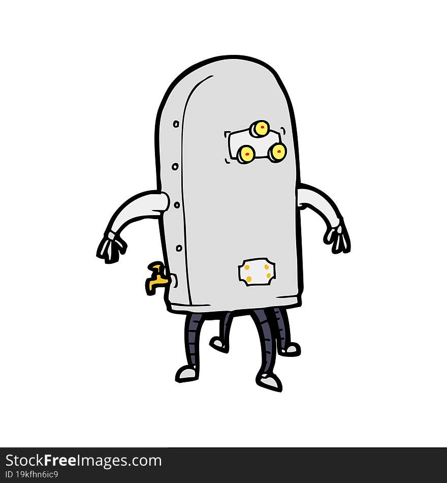 cartoon funny robot