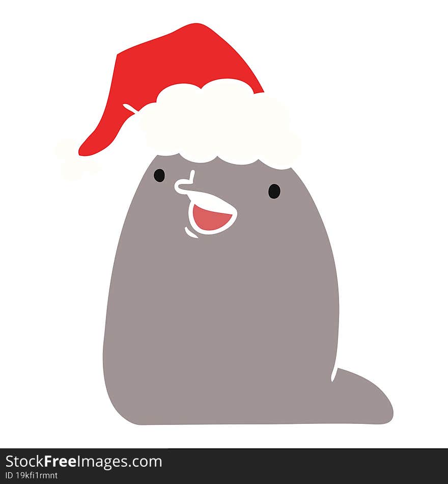 christmas cartoon of kawaii slug