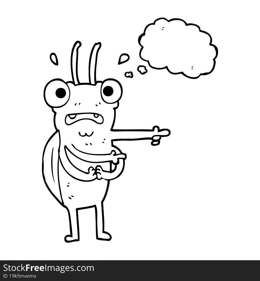 thought bubble cartoon bug