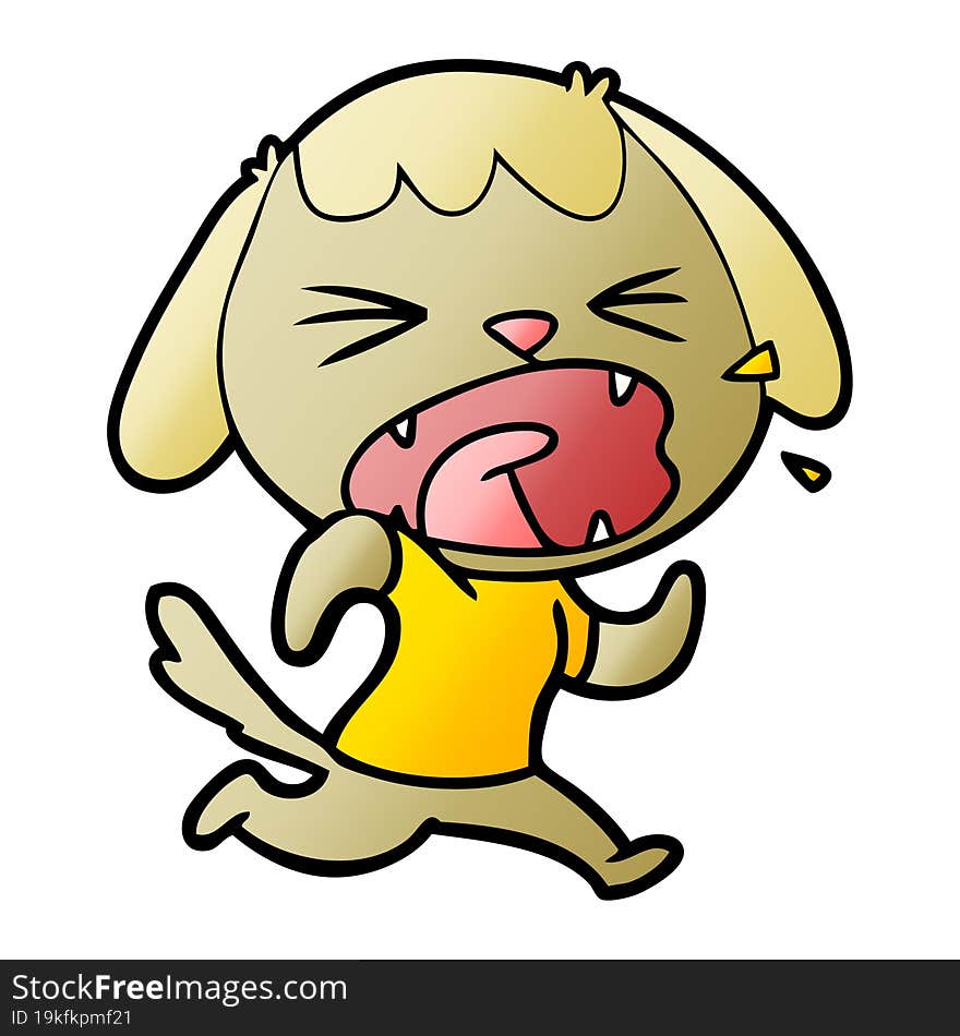 cute cartoon dog barking. cute cartoon dog barking