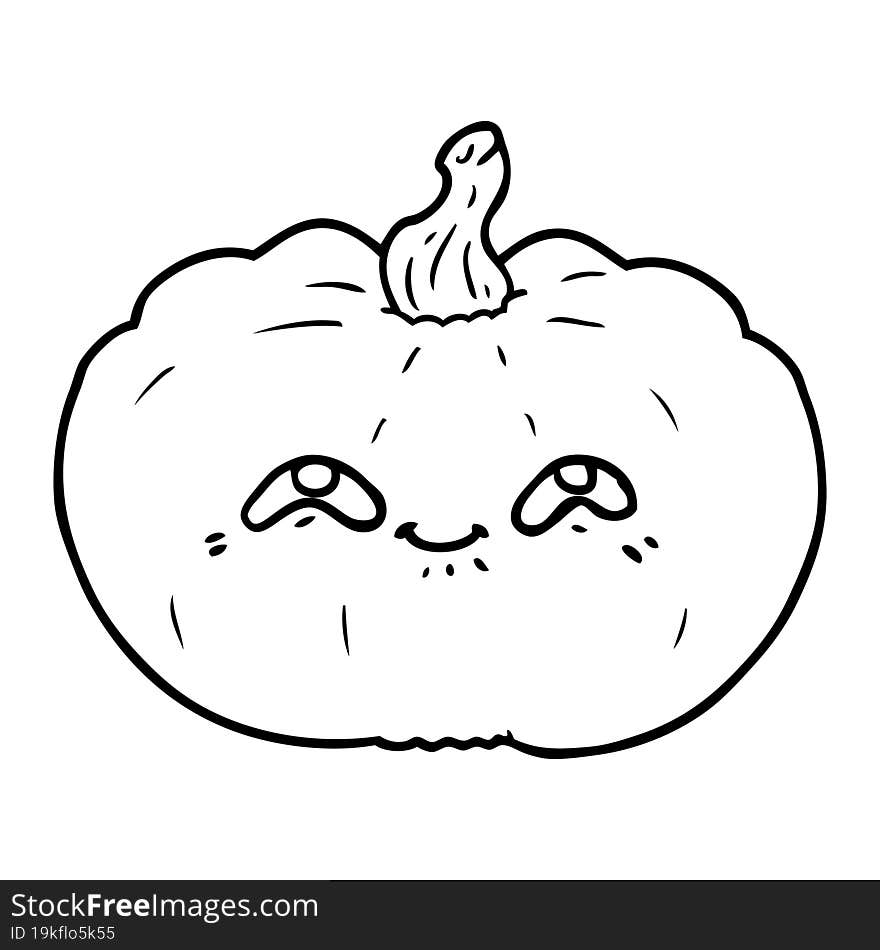 happy cartoon pumpkin. happy cartoon pumpkin