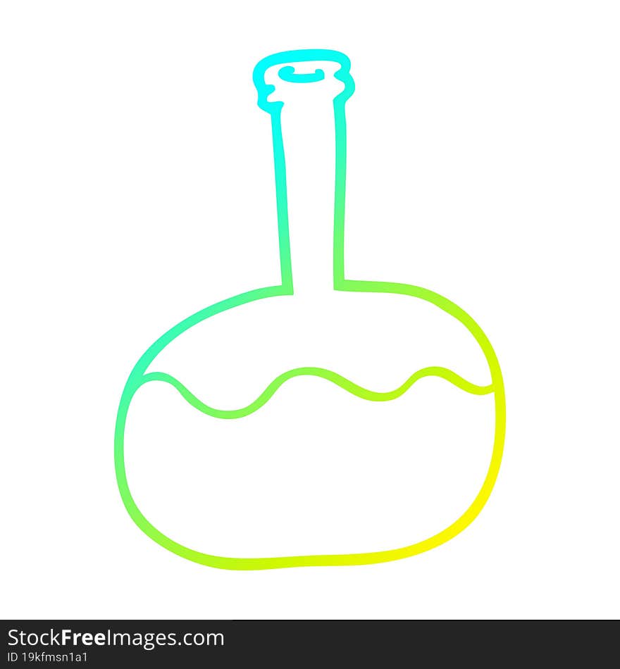 cold gradient line drawing cartoon experiment potions