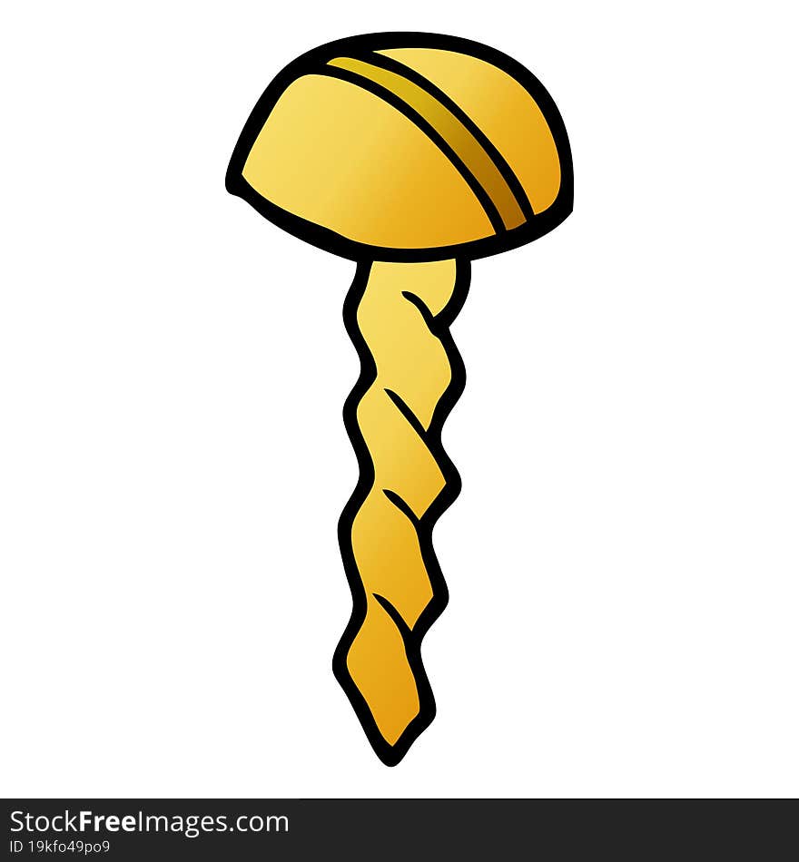 Cartoon Doodle Old Brass Screw