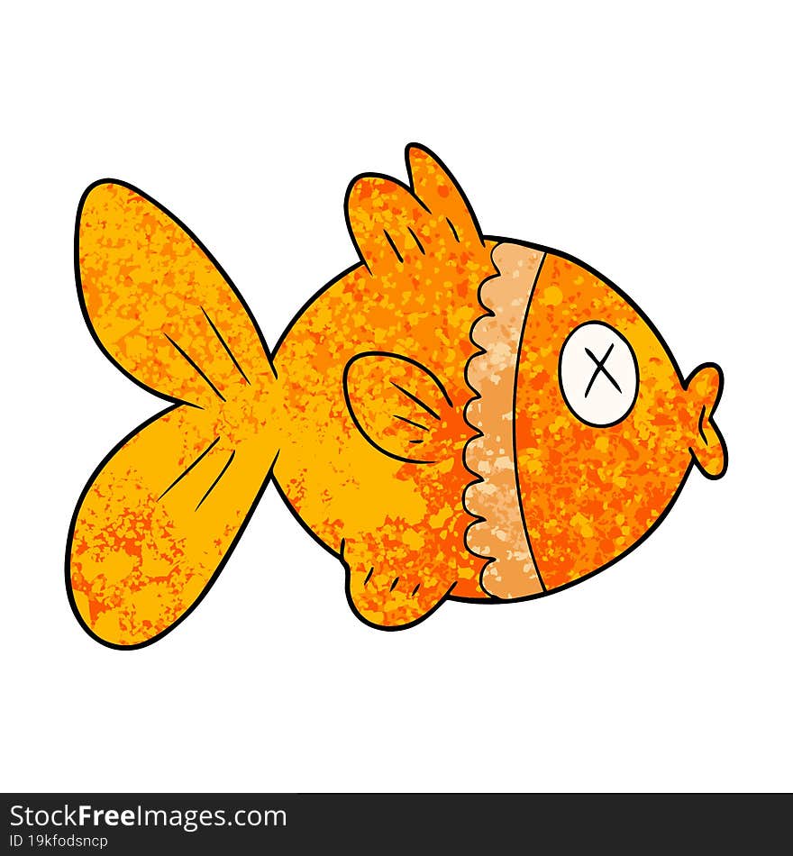 cartoon goldfish. cartoon goldfish