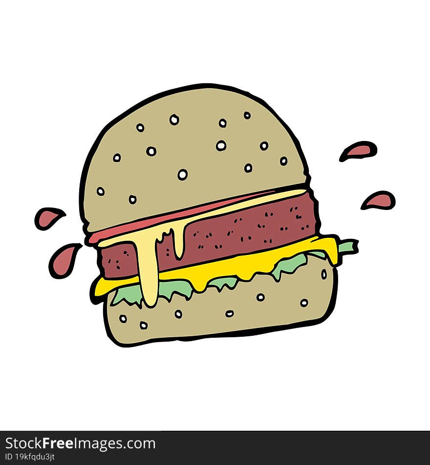 cartoon burger