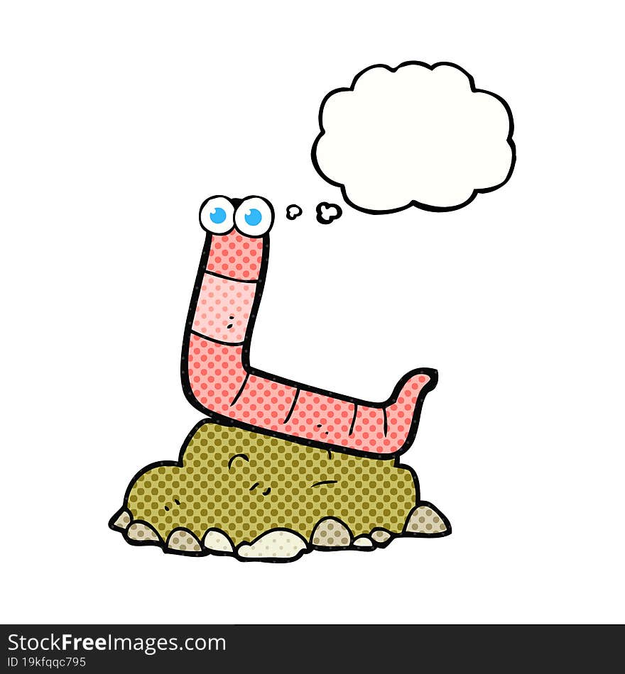 Thought Bubble Cartoon Worm