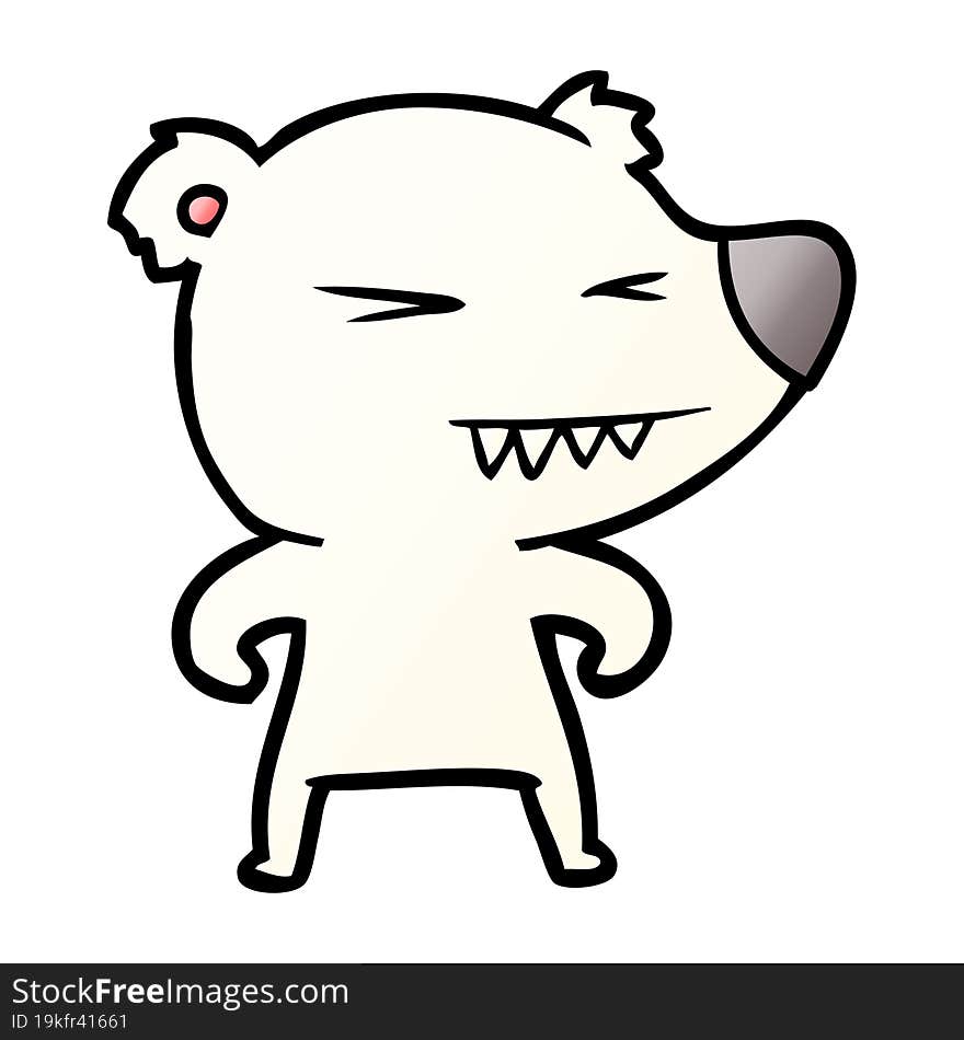 angry polar bear cartoon. angry polar bear cartoon