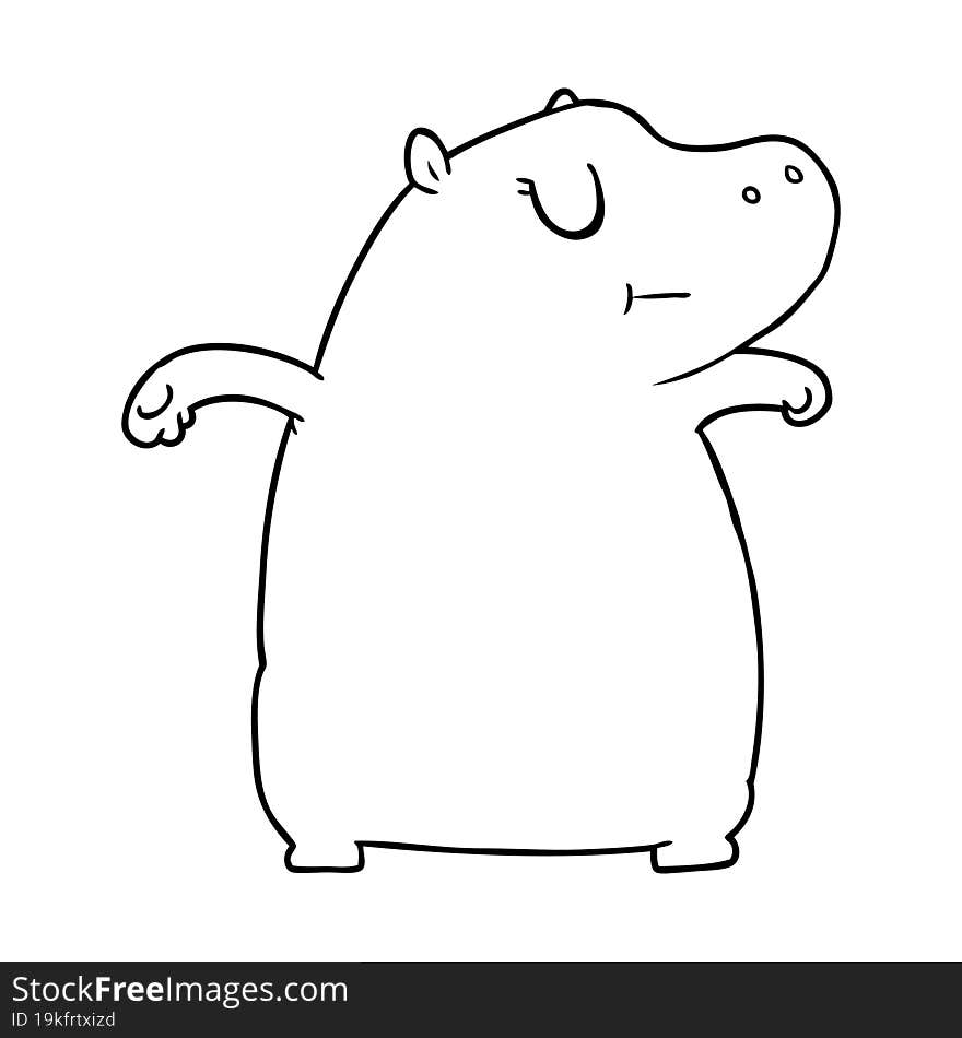 cartoon hippo. cartoon hippo