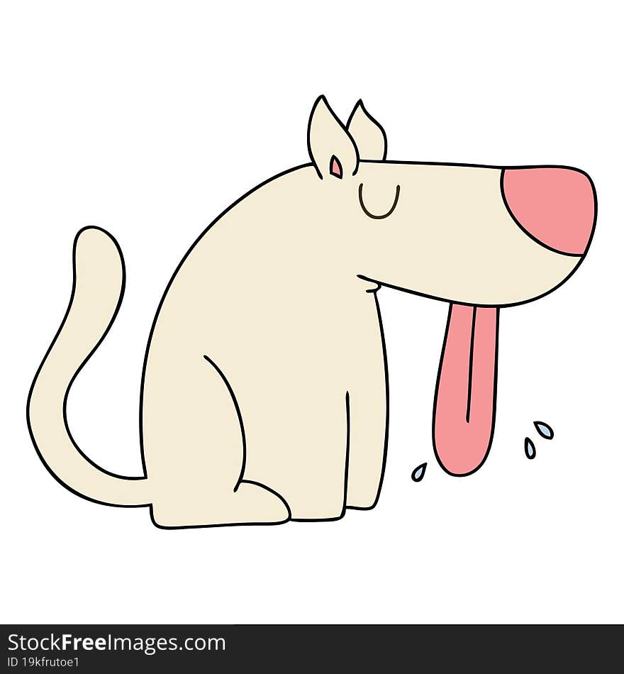 Quirky Hand Drawn Cartoon Dog