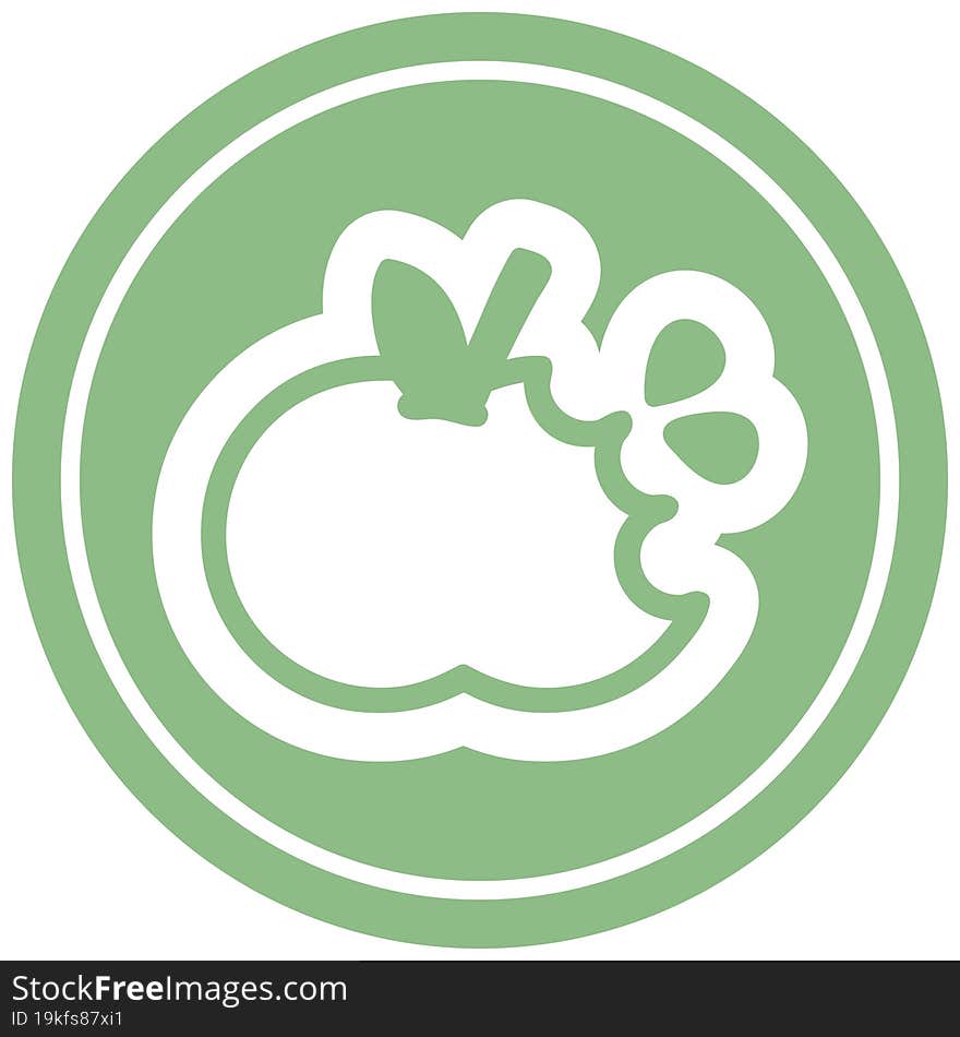 Bitten Apple Circular Icon