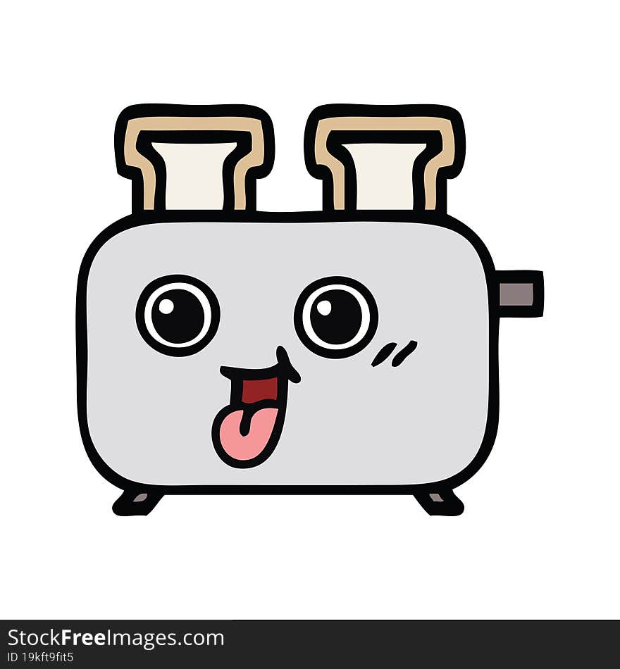 cute cartoon of a toaster