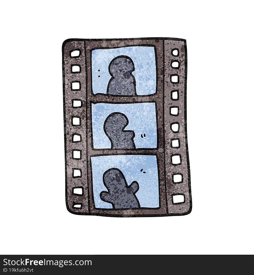 freehand textured cartoon film strip