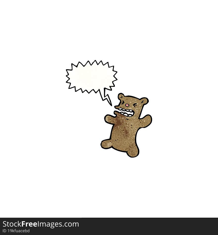 angry little bear cartoon