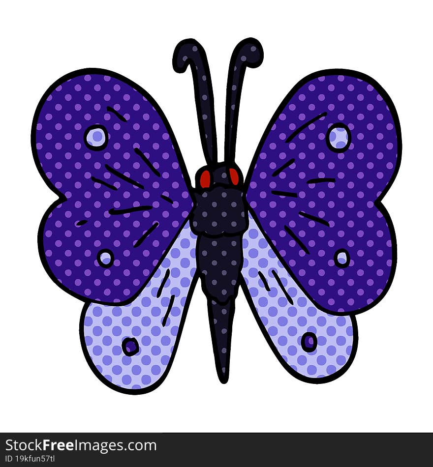 Cartoon Doodle Butterfly