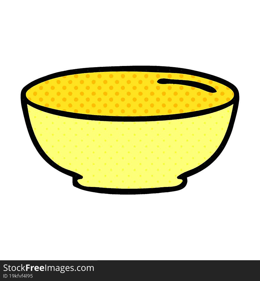 quirky comic book style cartoon bowl