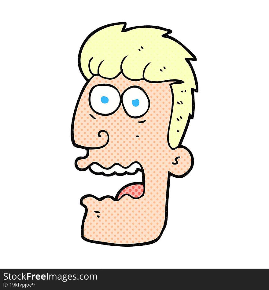 Cartoon Shocked Man