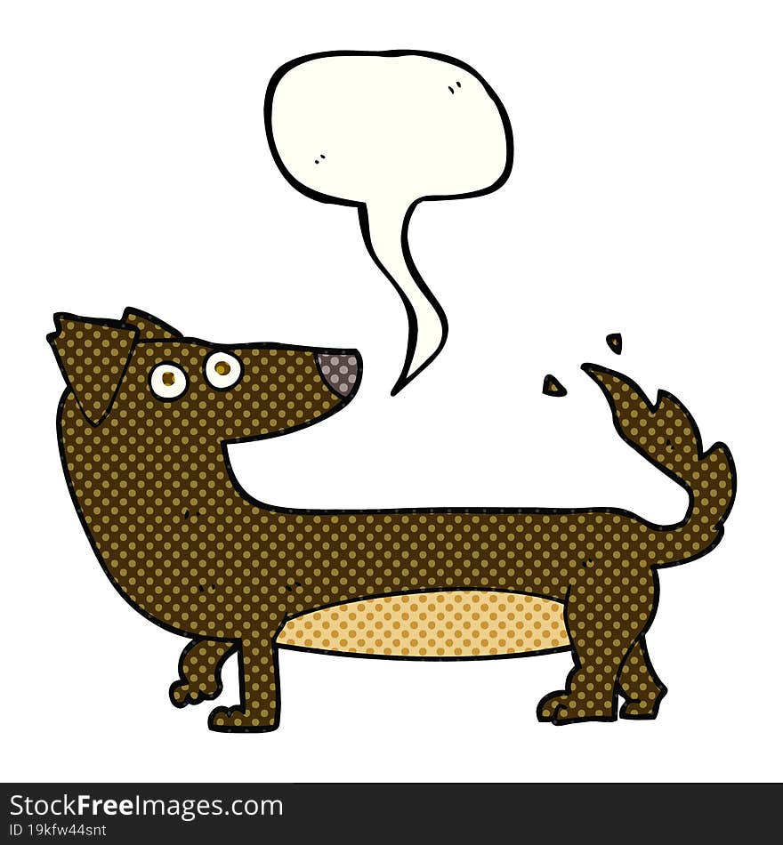 Comic Book Speech Bubble Cartoon Dog