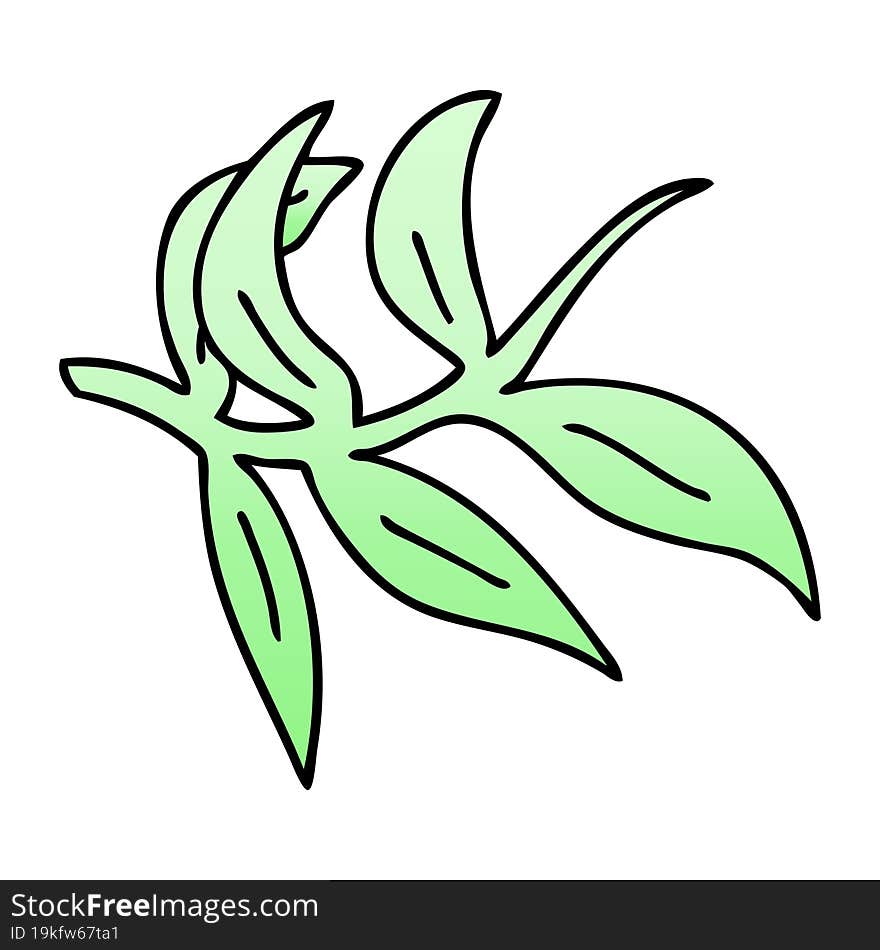 quirky gradient shaded cartoon vines