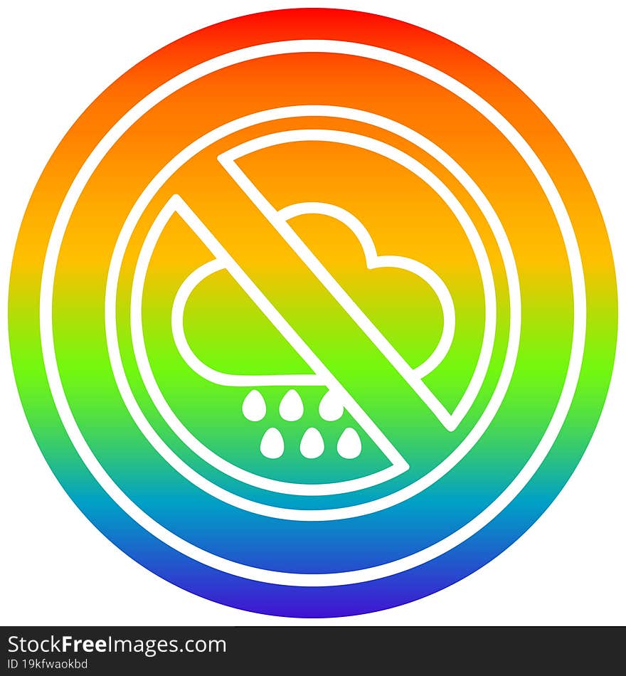 No Bad Weather Circular In Rainbow Spectrum