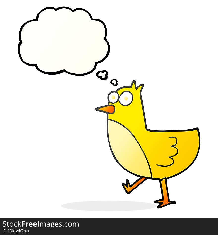 Thought Bubble Cartoon Bird